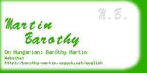 martin barothy business card